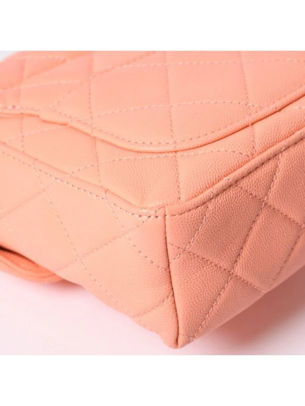 Chanel Vanity Chain Shoulder Bag 2-Way Base CC Logo Caviar Leather Pink